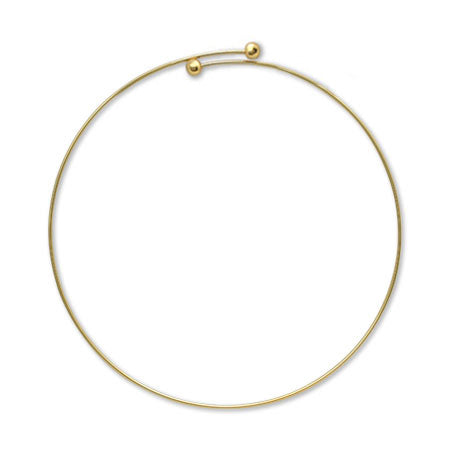 Wire bracelet thin 1 strand gold