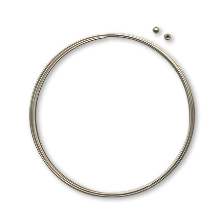 Wire bracelet thin 5 rows rhodium color