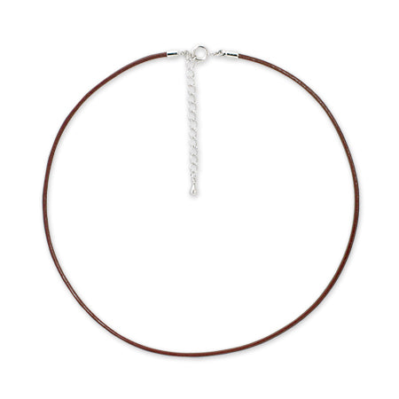 leather hemonecklace chocolate