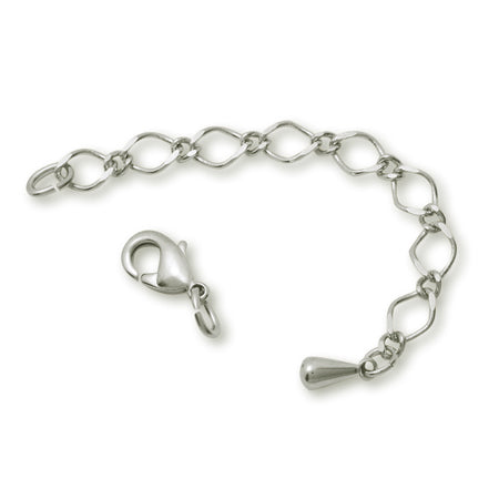 Lobster adjuster set rhodium color
