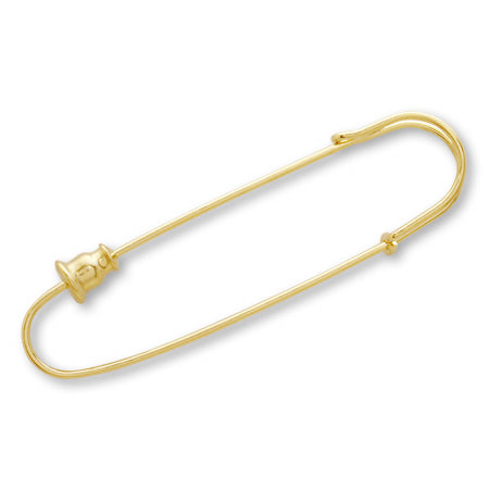 Gold pin with catch