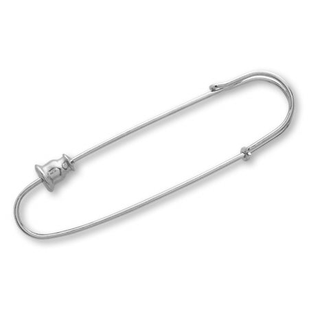 カブトピン キャッチ付 ロジウムカラー