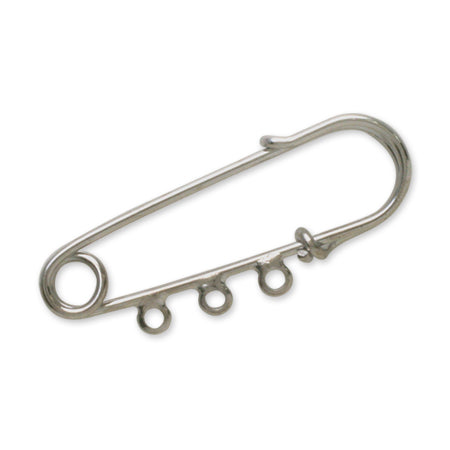 Rhodium color with 3 hook pins