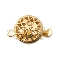Clasp Brass Round Small 1 Row Gold