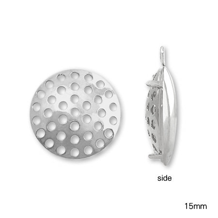 Pendant with 1 shower ring rhodium color