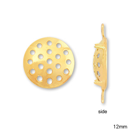 Pendant with 2 shower rings gold
