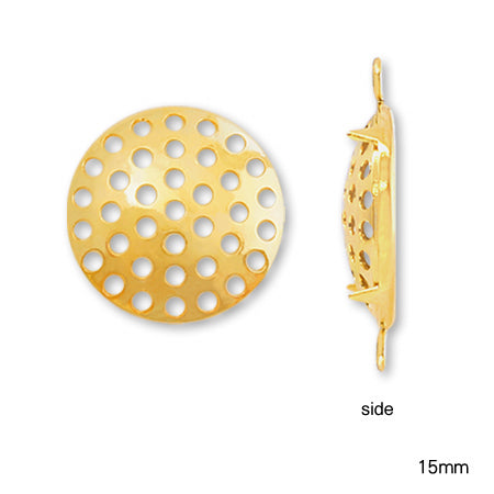 Pendant with 2 shower rings gold