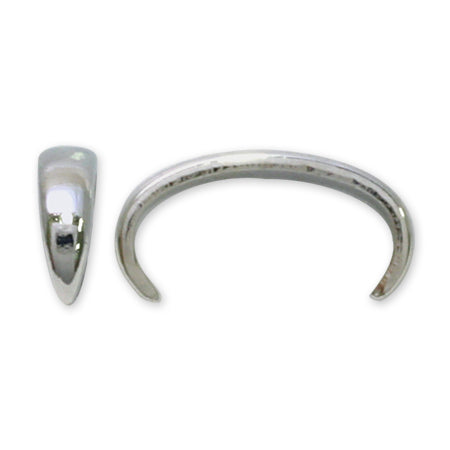 Oval Vatican ringless rhodium color