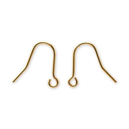 Earrings brass U-shaped small gold