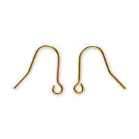 Earrings brass U-shaped small gold