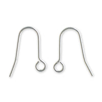 Stainless steel U-shaped earrings rhodium color