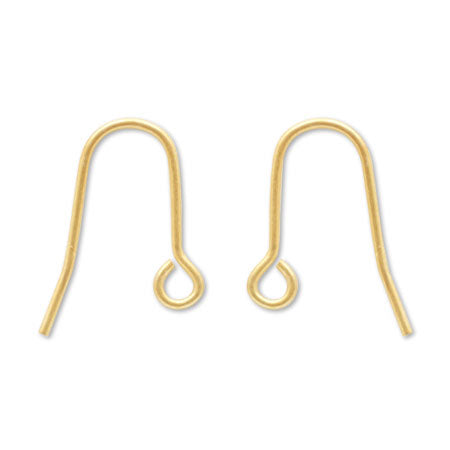 Stainless steel U-shaped earrings matte gold