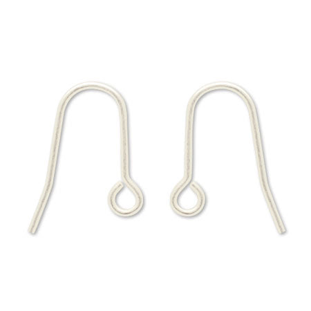 Stainless steel U-shaped earrings matte silver