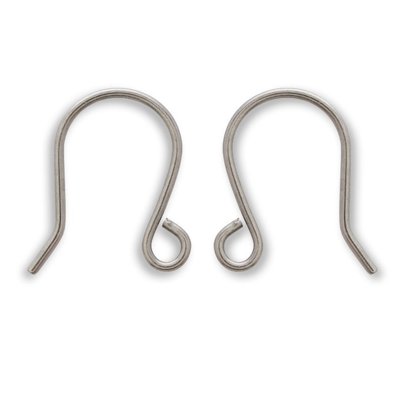 Earrings titanium U-shaped large fabric