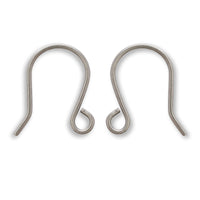 Earrings titanium U-shaped large fabric