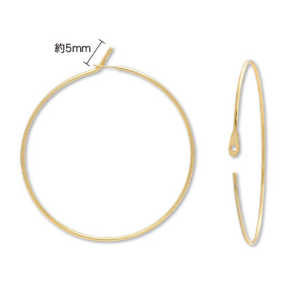 Earrings wire hoop No.2 gold