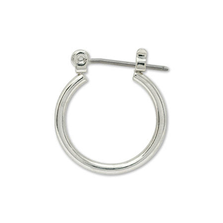 Earrings Titanium Hoop No.2 Rhodium Color