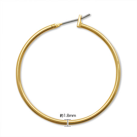 Earrings Titanium Hoop No.3 Rhodium Color