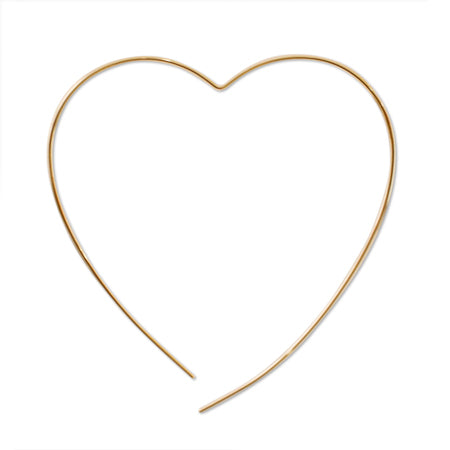 ピアス ワイヤーハートNo.L1 ゴールド