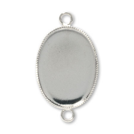 ミール皿2カン付(楕円) ロジウムカラー