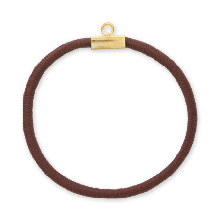 Hair fittings with hair elastic ring brown/G