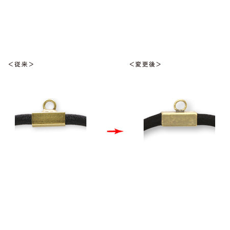 ヘア金具 ヘアゴムカン付 茶/金古美