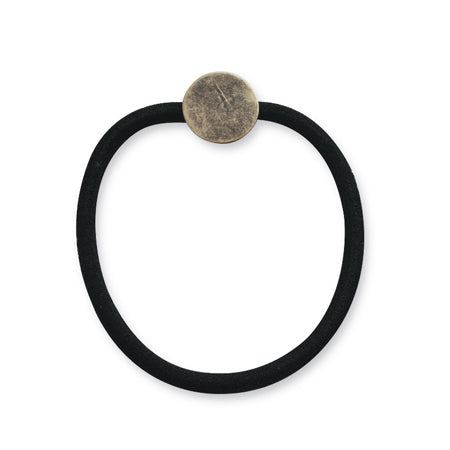 Hair fittings with hair tie round plate, black/kinkobei