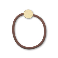 Hair fittings with hair tie round plate brown/kinkobi
