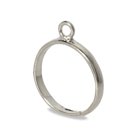 Ring stand with pinky ring rhodium color