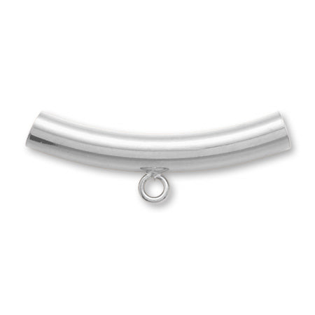 Bent pipe with ring rhodium color