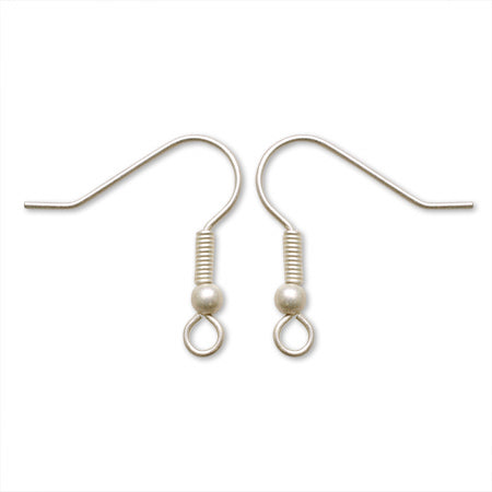 Earrings Fishhook Matte Silver