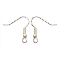 Earrings Fishhook Matte Silver