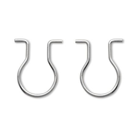 Non-pierced earrings rhodium color