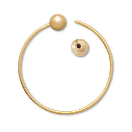 Earrings single piece gold