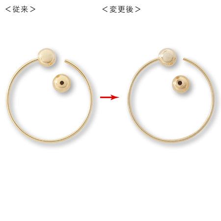 Earrings single piece gold