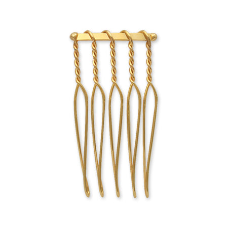 Hair fittings 5 comb gold