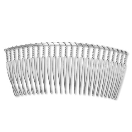 Hair fittings 25 comb rhodium color