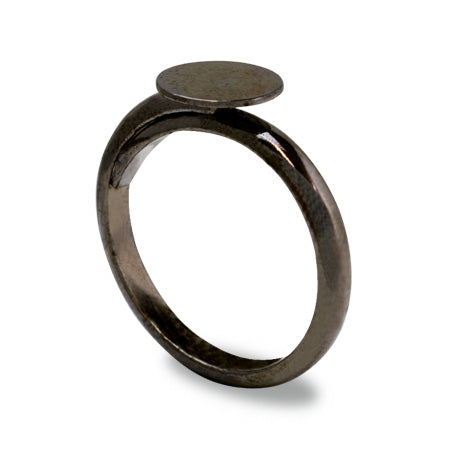 Ring stand round plate black