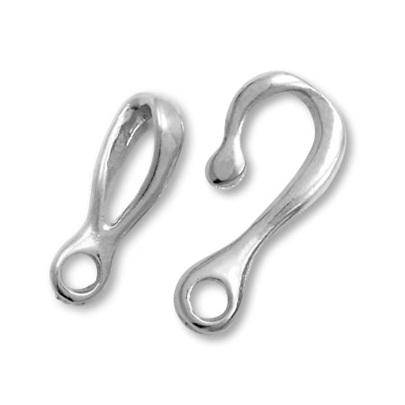 Hook closure rhodium color