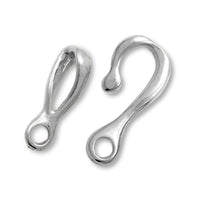 Hook closure rhodium color