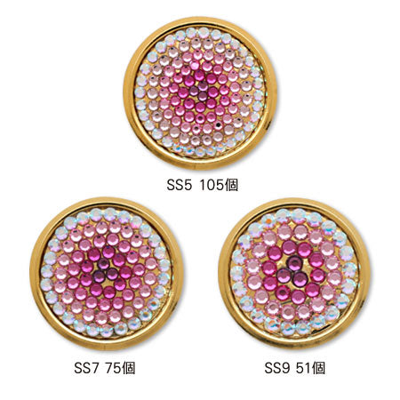 Golf marker with clip round plate nickel