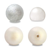 Resin pearl single hole