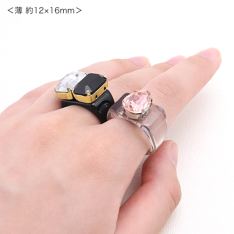 Ring base resin for pasting, clear gray