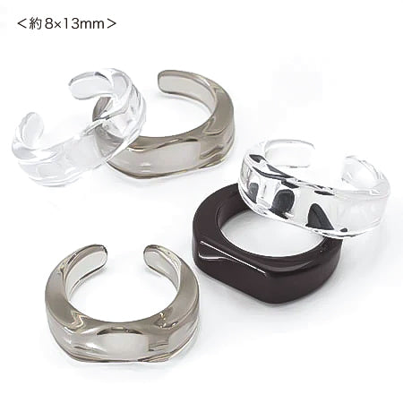 Ring base resin for pasting, clear gray