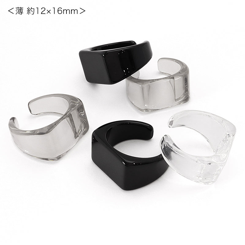 Ring base resin for pasting, clear gray