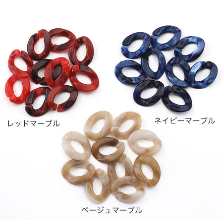 アクリルチェーンパーツ キヘイ2 レッドマーブル