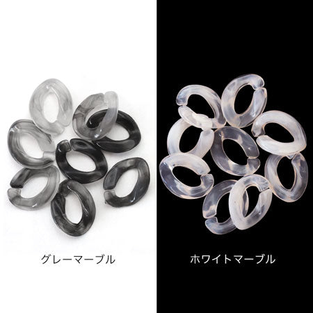 アクリルチェーンパーツ キヘイ2 グレーマーブル