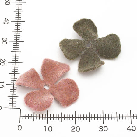 フロッキーパーツ 4弁花 オリーブ【アウトレット】