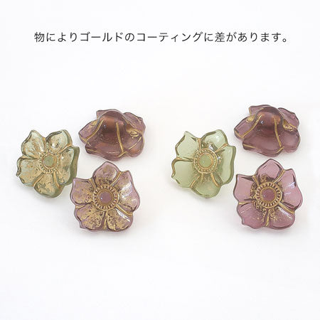 アクリル ドイツ製 花22 クリアプラム/G