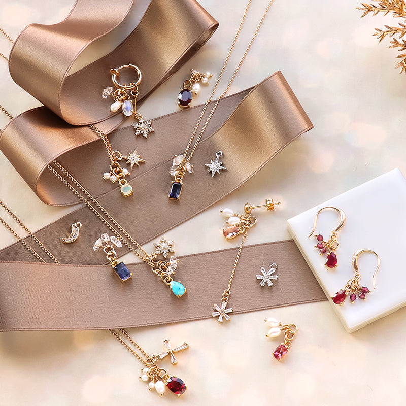 Charm Cubic Jilconia Star No.3 Rhodium Color